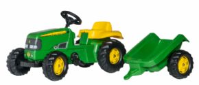 TRACTOR JOHN DEERE DE PEDALES CON REMOLQUE